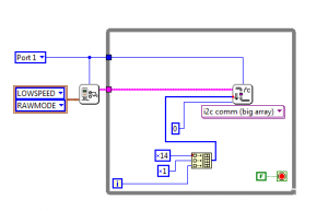Labview for LEGO MINDSTORMS simply sending Arduino I2C Data