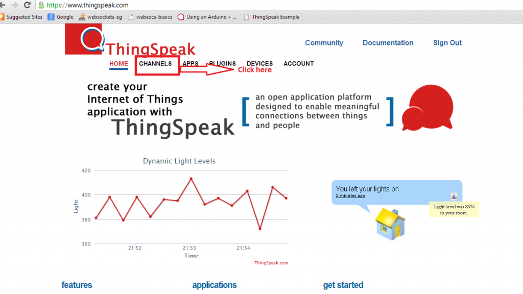 Thingspeak - Step 2 - Highlighted