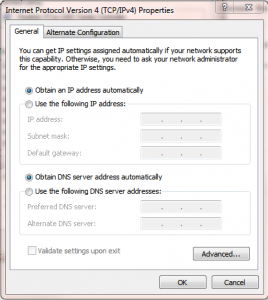 3 - Wired Connection - TCP Connections - Check you're obtaining IP automatically.