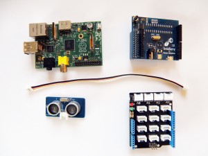 Arduberry Project with Raspberry Pi and Ultrasonic Range Finder