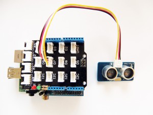 Arduberry Project with Raspberry Pi and Ultrasonic Range Finder