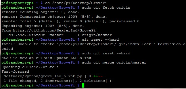 Updating the Github Directory on your Raspberry Pi.