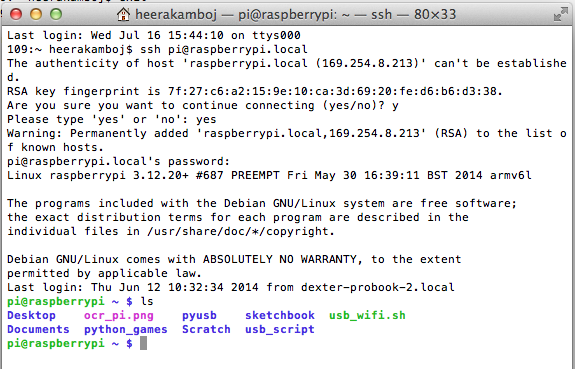 Mac SSH into a Raspberry Pi