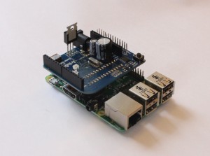 ARduberry and the Raspberry Pi from the Side