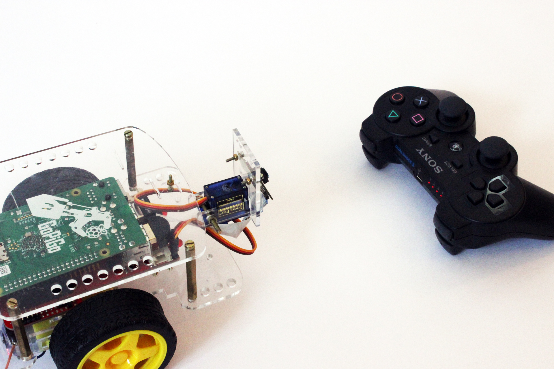 PS3 controller and Raspberry Pi robot These Raspberry Pi projects are simple projects that bring robotics to everyone!.