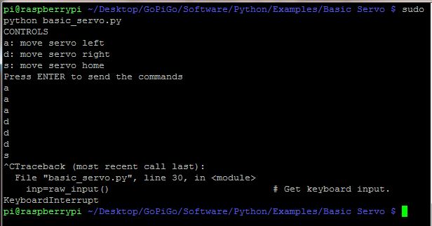 Gopigo shop python code