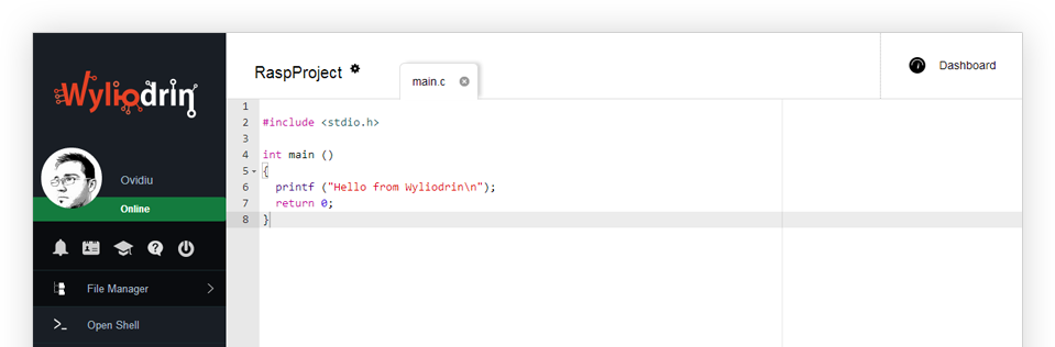 Visual programming language for Raspberry Pi robots.