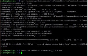 Installing and downloading weaved.