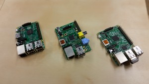 Raspberry Pi 2 and the Raspberry Pi B+ and the Raspberry Pi B for robotics.