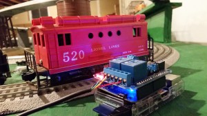 Raspberry Pi controlling a Lionel Train set Switch.