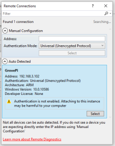 Find-GrovePi-Remote-Machine