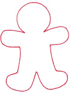Gingerbread man stencil