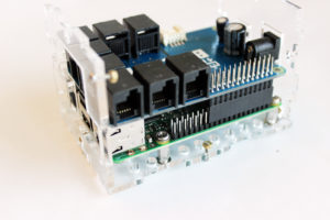 Attach the BrickPi3 board to the Raspberry Pi. 