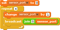 updating sensors with a variable