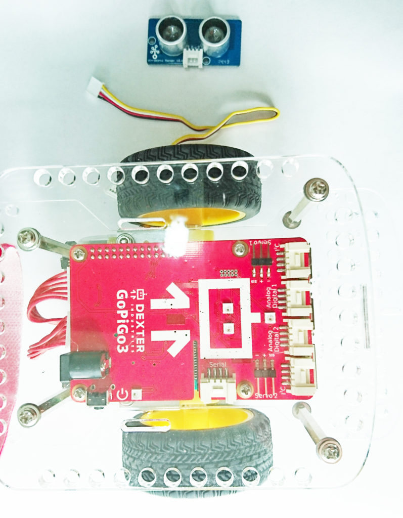 Attach an ultrasonic sensor to a raspberry pi robot