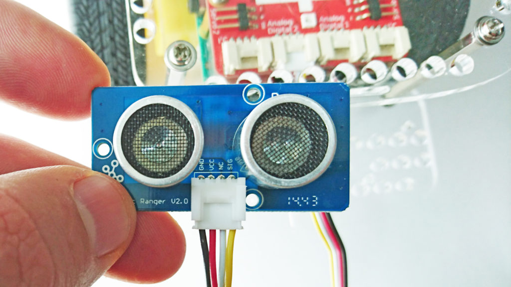 Attach an ultrasonic sensor to a raspberry pi robot
