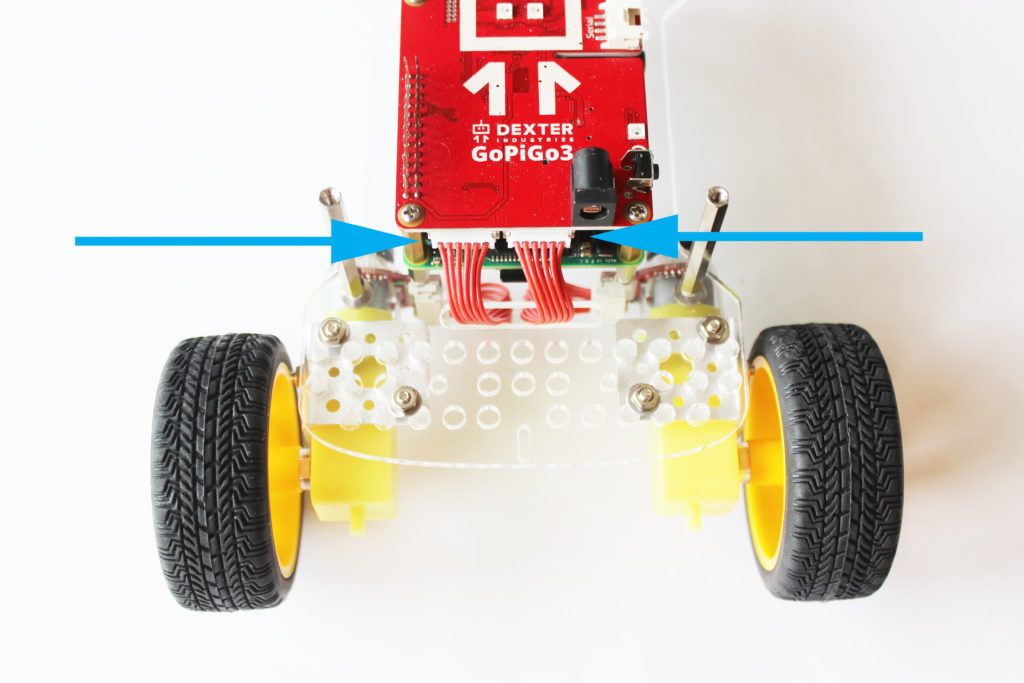 Attach wheels to the GoPiGo3 Raspberry Pi Robot Balancebot