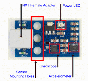 The Inertial Motion Unit Sensor for LEGO Mindstorms NXT by Dexter Industries