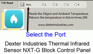 NXT-G Block Control Panel for Thermal Infrared Sensor for Lego Mindstorm NXT