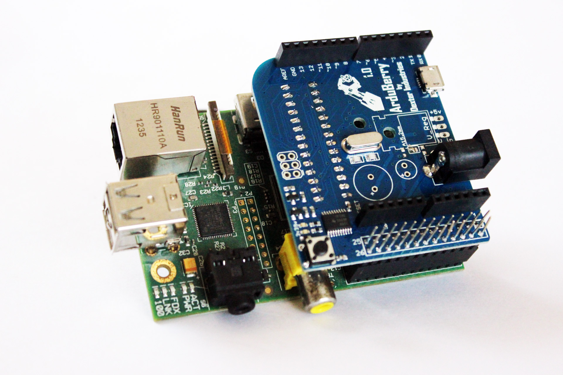 Arduberry For The Raspberry Pi and Arduino Shields