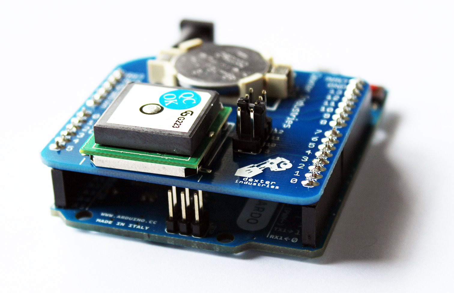 Gps shield for arduino by dexter industries