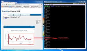 Thermometer with BrickPi & Thingspeak