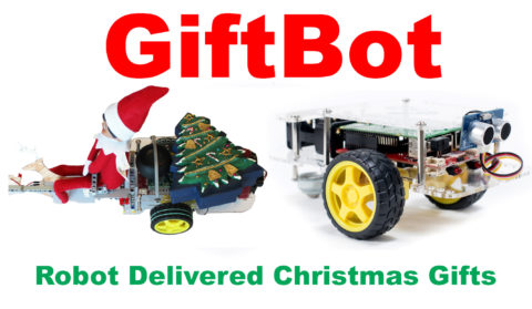 giftbot- the raspberry pi robot that delivers Christmas Gifts.