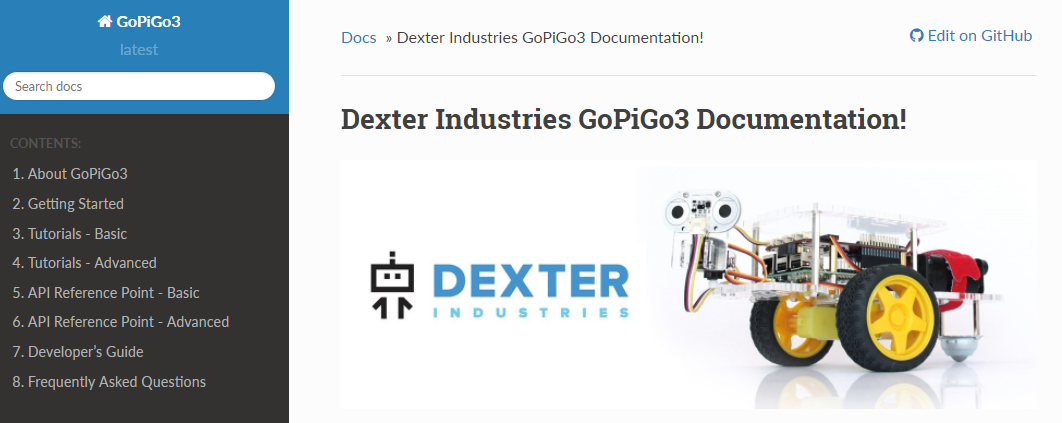 Python in the GoPiGo3 - Dexter Industries